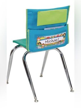 Really Good Stuff Early Childhood Deluxe Chair Pockets W/ Pencil Case, 6 Pack